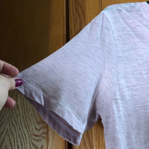 NWT MONROW Burn Out Oversized Crew Neck Tee Lavender - M - Picture 5 of 12